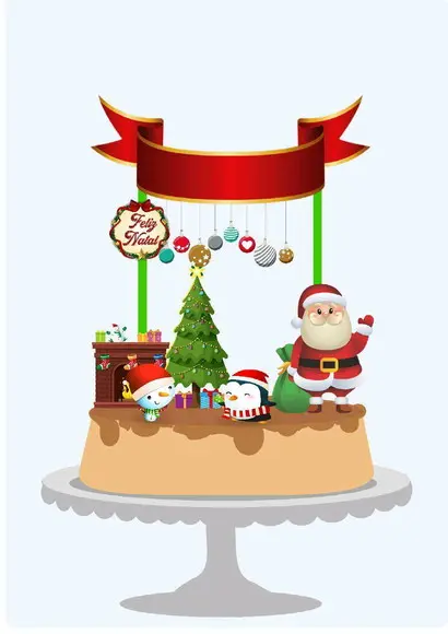 Topo de Bolo Natal