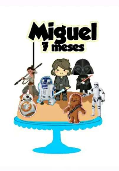Topo de Bolo Star Wars