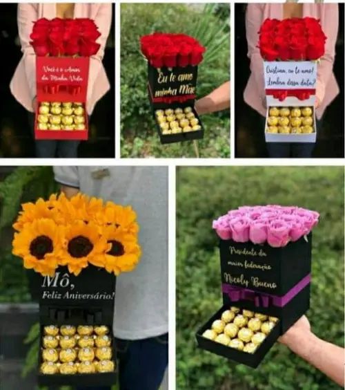 Cx Flores com Gaveta