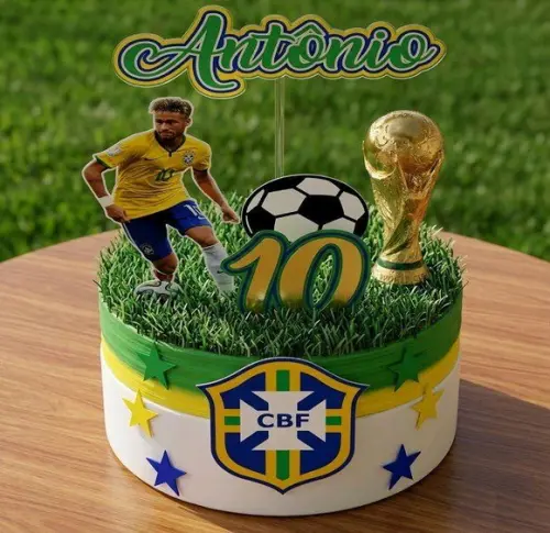 Topo de Bolo Brasil Neymar