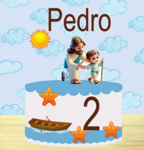 Topo de Bolo Es Tu Pedro