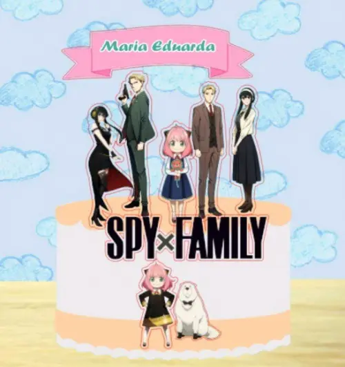 Topo de Bolo Spy x Family 2