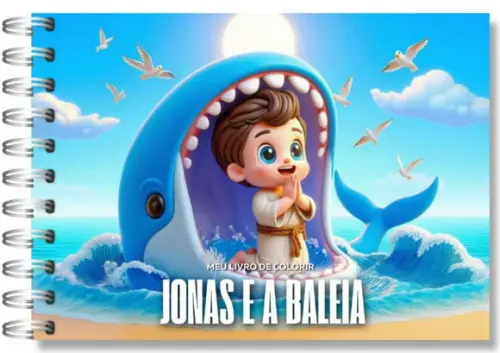 Meu Livro de Colorir Jonas e a Baleia em Pdf