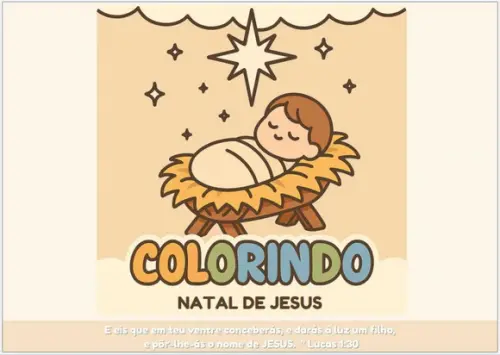 Meu Livro de Colorir o Natal de Jesus em pdf