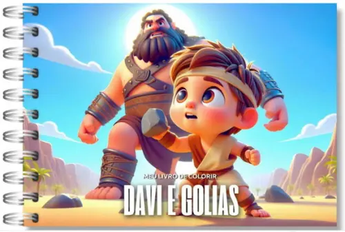 Meu Livro de Colorir Davi e Golias em Pdf