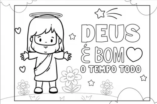 Meu Livro de Colorir Deus É Bom em Pdf