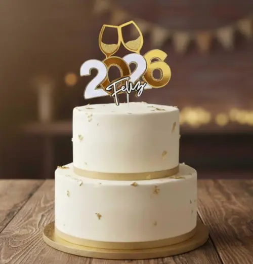 Topo Feliz 2026 com Brinde Taças