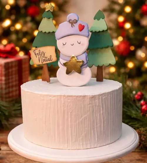 Topo Boneco de Neve em Camadas