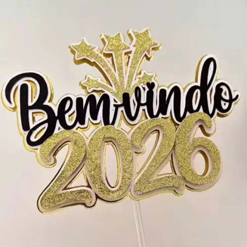 Topo de Bolo Benvindo 2026