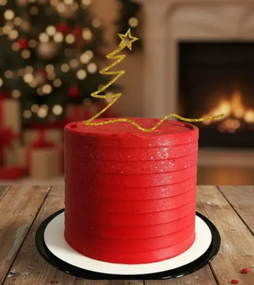 Topo Silhueta Arvore de Natal Dourada