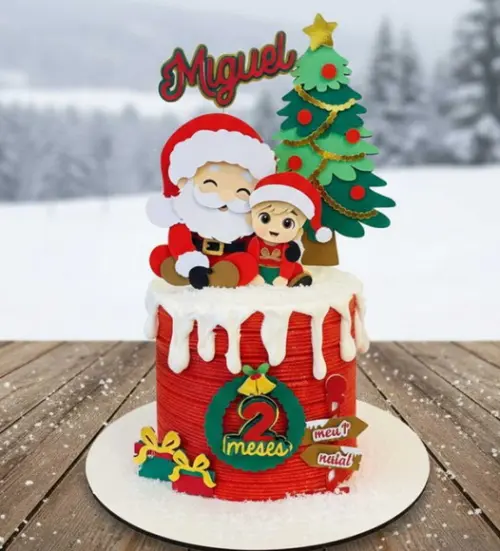Topo Papai Noel e Menino 2025