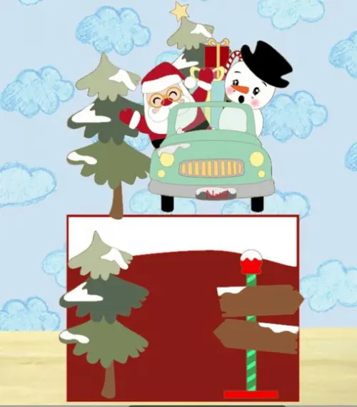 Topo Papai Noel e Boneco Neve no Carro