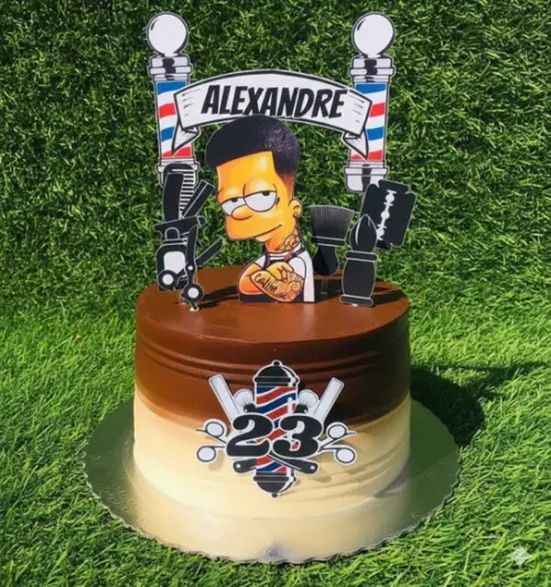Topo Barbearia Bart Simpson