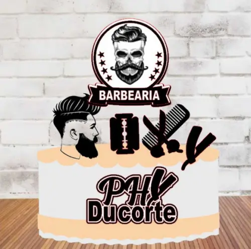 Topo de Bolo Barbearia