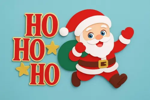 Topo de Bolo 2 Ho Ho Ho 2025