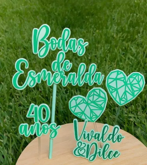 Topo Bodas de Esmeralda 40 Anos