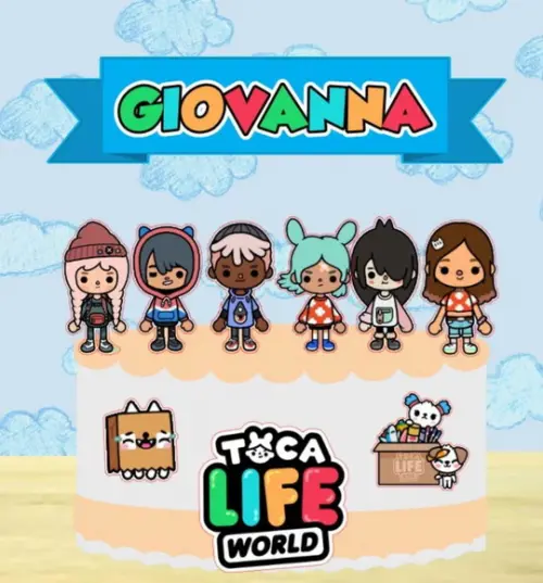 Topo de Bolo Toca Life World 3