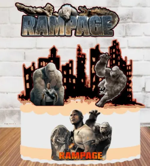 Topo de Bolo Rampage o Filme