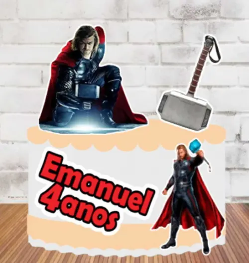 Topo de Bolo Thor