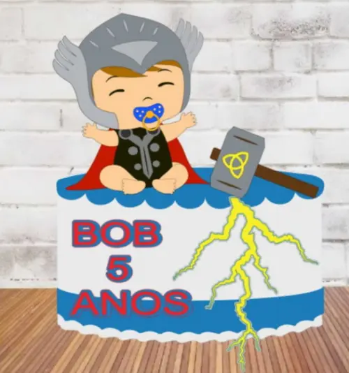 Topo de Bolo Thor Baby