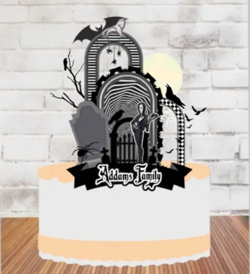 Cake Topper Family Addams