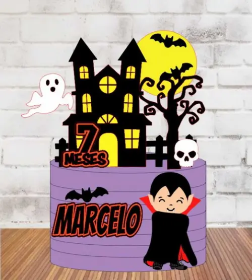 Topo Halloween Drácula Vampirinho