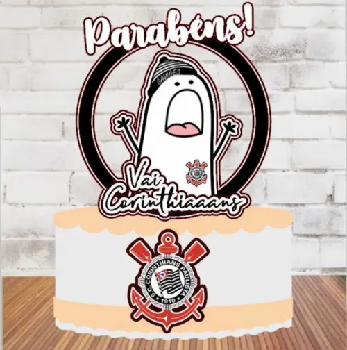 Topo de Bolo Flork Timão