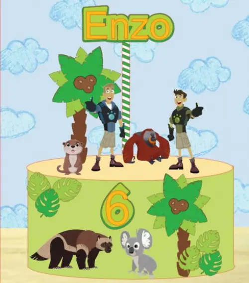 Topo de Bolo Irmãos Kratts