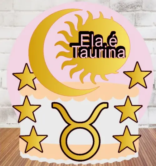 Topo de Bolo Signos Touro