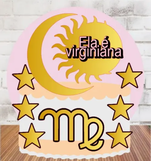 Topo de Bolo Signos Virgem