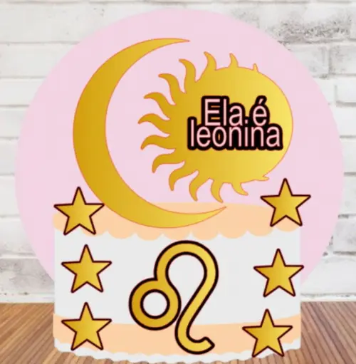 Topo de Bolo Signos Leão