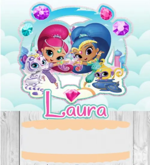 Topo de Bolo Shimmer e Shine 2