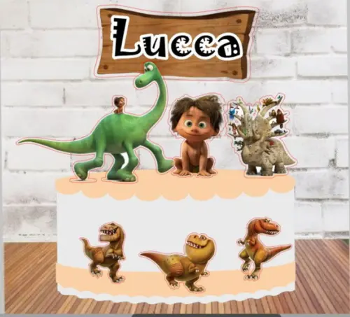 Topo de Bolo Amigo Dinossauro
