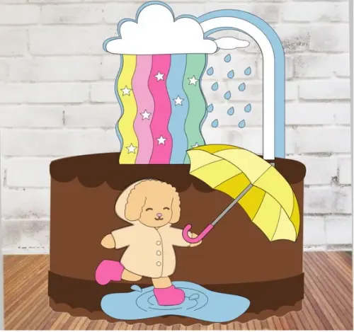 Topo de Bolo Bobbie Goods Chuva