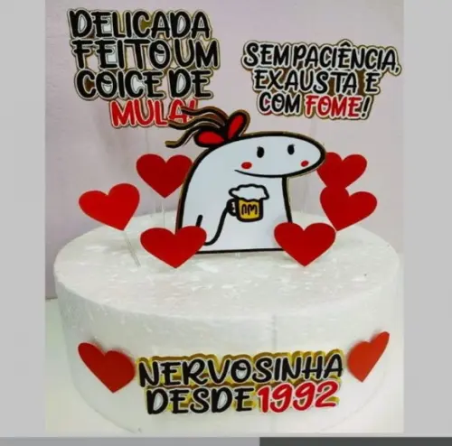 Topo de Bolo Flork Nervosinha