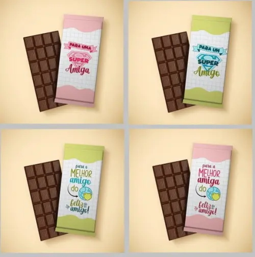 Barra de Chocolate 90 G Amigos em pdf e Png