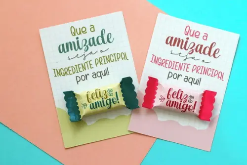Card e Bala Dia do Amigo 1 em pdf e Png
