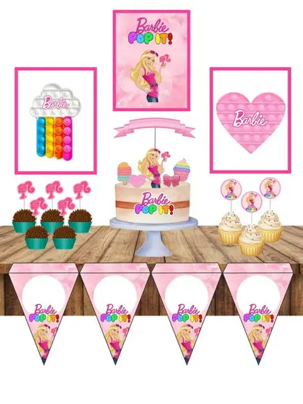 Festa Pronta Barbie e Pop It