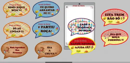 Plaquinhas para Festa Junina