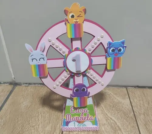 Roda Gigante Bolo Fofo Rosa Luxo