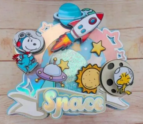 Cake Topper Snoopy Astronauta