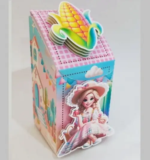 Caixa Inclinada Barbie Junina