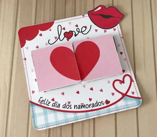 Card Mini Tablete Chocolate Namorados l 2024