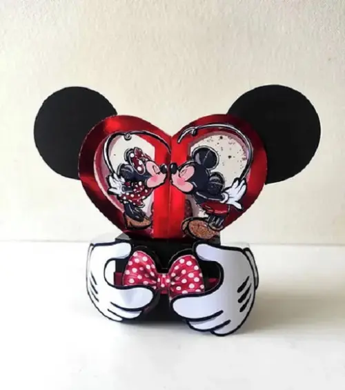 Coração Tic Tac Mickey Minnie