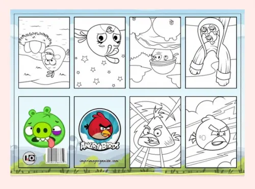 Mini Livro Angry Passaros em pdf