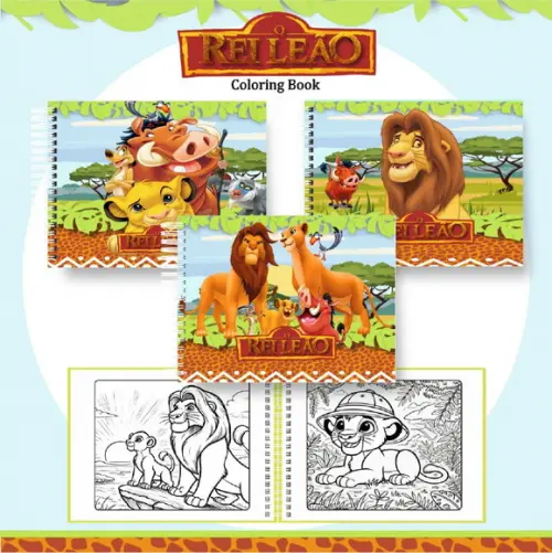 Colorindo com o Rei em Leão em Pdf