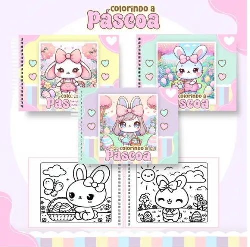 Colorindo a Páscoa Meninas em pdf