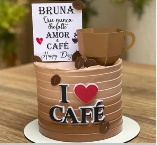 Topo Café com Xicara 3d