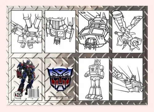 Mini Livro Transformers em pdf
