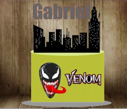 Topo de Bolo Venom